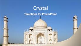  Presentation with taj mahal - Cool new PPT theme with india agra uttar pradesh backdrop and a teal colored foreground