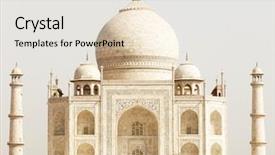  Presentation with taj mahal - Slide deck enhanced with india agra uttar pradesh background and a sky blue colored foreground