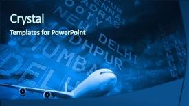  Presentation with tourism india - Presentation featuring india aviation - travel and tourism collage background and a navy blue colored foreground