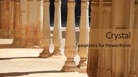  Presentation with architecture - PPT theme featuring india built in year 1787 background and a gold colored foreground