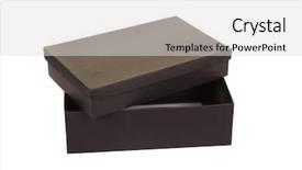  Presentation with box carton - Beautiful slides featuring india carton - close-up of a shoe box backdrop and a  colored foreground