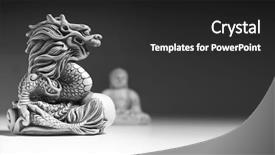 Presentation with dragon - Theme enhanced with india china - antique stone chinese dragon background and a dark gray colored foreground