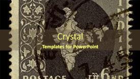  Presentation with stamp - Theme featuring india-circa-1957-a-stamp background and a tawny brown colored foreground