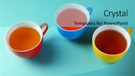  Presentation with tea - Slides with india colours - assortment of tea on color background and a seafoam green colored foreground