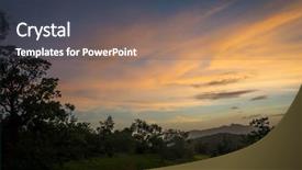  Presentation with sky - Cool new slide set with india colours - beautiful evening amber color sky backdrop and a  colored foreground