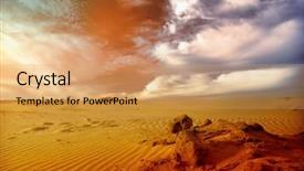  Presentation with sand dunes - Slides with india colours - sand dunes landscape background and a  colored foreground