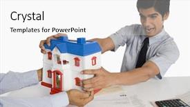  Presentation with real estate tax - Slide set with haryana - customer snatching model home background and a white colored foreground