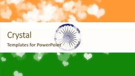  Presentation with india flag - Theme having india flag background and a cream colored foreground