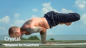  Presentation with blue sky - Slides featuring india free - yoga concept experienced yoga master background and a  colored foreground