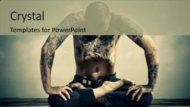  Presentation with sky blue - PPT theme with india free - yoga concept experienced yoga master background and a mint green colored foreground