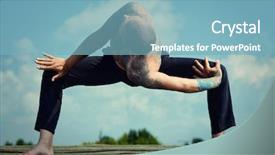  Presentation with blue sky - Colorful slide deck enhanced with india free - yoga concept experienced yoga master backdrop and a  colored foreground