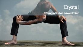  Presentation with blue sky - Beautiful presentation theme featuring india free - yoga concept experienced yoga master backdrop and a gray colored foreground