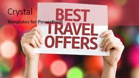  Presentation with best - Beautiful theme featuring india globe - best travel offers card backdrop and a red colored foreground