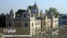  Presentation with india government - PPT theme featuring india government - judicial building background and a violet colored foreground
