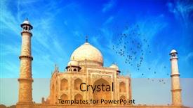  Presentation with taj mahal - Amazing PPT theme having india indian palace taj mahal backdrop and a gold colored foreground