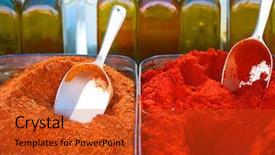  Presentation with india - Theme having india spice background and a red colored foreground