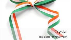  Presentation with india tricolor - Audience pleasing slide deck consisting of india tricolor - ribbon bow in colors backdrop and a white colored foreground