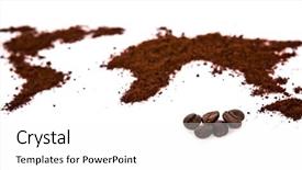  Presentation with world map - Slide deck featuring india usa - world map made of coffee background and a white colored foreground