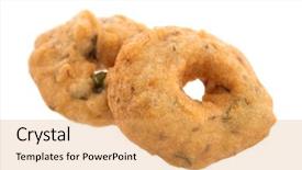  Presentation with snack - PPT layouts consisting of india very common street food background and a yellow colored foreground