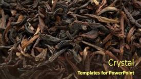  Presentation with indian tea - Slides enhanced with indian-ambootia-darjeeling-tea-close background and a wine colored foreground