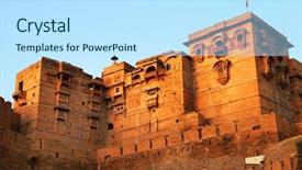  Presentation with rajasthan - Presentation with indian army - jaisalmer fort rajasthan india asia background and a sky blue colored foreground