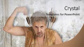  Presentation with indian army - Amazing slide deck having indian army - men witch-hunter of arrows fantasy backdrop and a  colored foreground