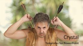  Presentation with fantasy - Beautiful slide set featuring indian army - men witch-hunter of arrows fantasy backdrop and a  colored foreground