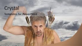  Presentation with fantasy - Slide set consisting of indian army - men witch-hunter of arrows fantasy background and a  colored foreground