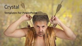  Presentation with indian army - PPT theme consisting of indian army - men witch-hunter of arrows fantasy background and a  colored foreground