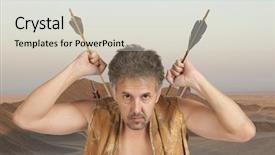  Presentation with fantasy - Slide set with indian army - men witch-hunter of arrows fantasy background and a  colored foreground