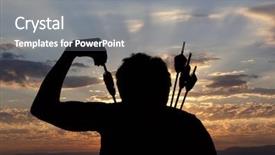  Presentation with indian army - Slides consisting of indian army - silhouette of a witch-hunter background and a gray colored foreground