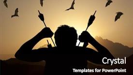  Presentation with fantasy - Amazing PPT theme having indian army - silhouette of a witch-hunter backdrop and a black colored foreground