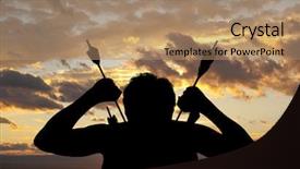  Presentation with indian army - Slide deck having indian army - silhouette of a witch-hunter background and a coral colored foreground