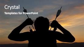  Presentation with indian army - Slide set having indian army - silhouette of a witch-hunter background and a dark gray colored foreground