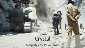  Presentation with road construction - Amazing theme having indian asian site manager engineer backdrop and a light gray colored foreground