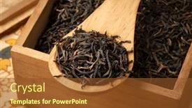  Presentation with indian tea - PPT theme featuring indian-assam-black-harmutty-dried background and a tawny brown colored foreground
