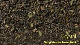 Presentation with indian tea - Slide set with indian-balasun-first-flush-dried and a tawny brown colored foreground