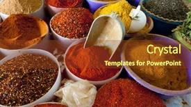  Presentation with market - Amazing theme having indian bazaar - beautiful vivid oriental market backdrop and a tawny brown colored foreground