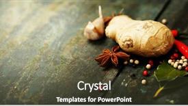  Presentation with rustic - Audience pleasing PPT theme consisting of indian bazaar - herbs and spices selection backdrop and a tawny brown colored foreground