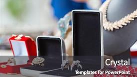  Presentation with indian bazaar - PPT theme enhanced with indian bazaar - ring jewelery in shop display background and a dark gray colored foreground