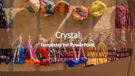  Presentation with rajasthan - Audience pleasing presentation consisting of indian bazaar - souvenir rajasthan puppets hanging backdrop and a red colored foreground