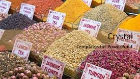  Presentation with egyptian - Beautiful PPT layouts featuring indian bazaar - spices and teas backdrop and a yellow colored foreground