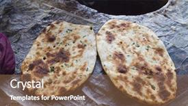  Presentation with india - Colorful slide set enhanced with indian breads kulcha amritsar punjab backdrop and a coral colored foreground