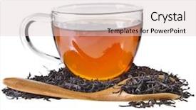  Presentation with tea pouring into glass transparent - Presentation theme featuring indian breakfast - glass cup tea isolated background and a lemonade colored foreground