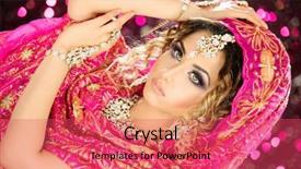  Presentation with indian traditional - Slides with indian bridal - portrait of a beautiful female background and a red colored foreground