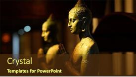  Presentation with buddha - Slides with indian-buddha-statue and a  colored foreground