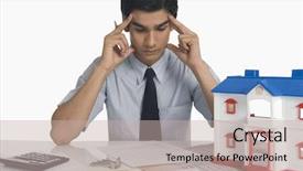  Presentation with for real estate - Slide set consisting of indian budget - real estate holding head background and a soft green colored foreground