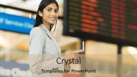  Presentation with rajasthan travel indian cameleer - Presentation theme featuring indian businesswoman traveling by air background and a coral colored foreground