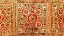  Presentation with indian - Slide deck with indian carpet background background and a red colored foreground