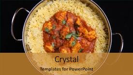  Presentation with chicken curry - Amazing slides having indian chicken madras curry backdrop and a  colored foreground